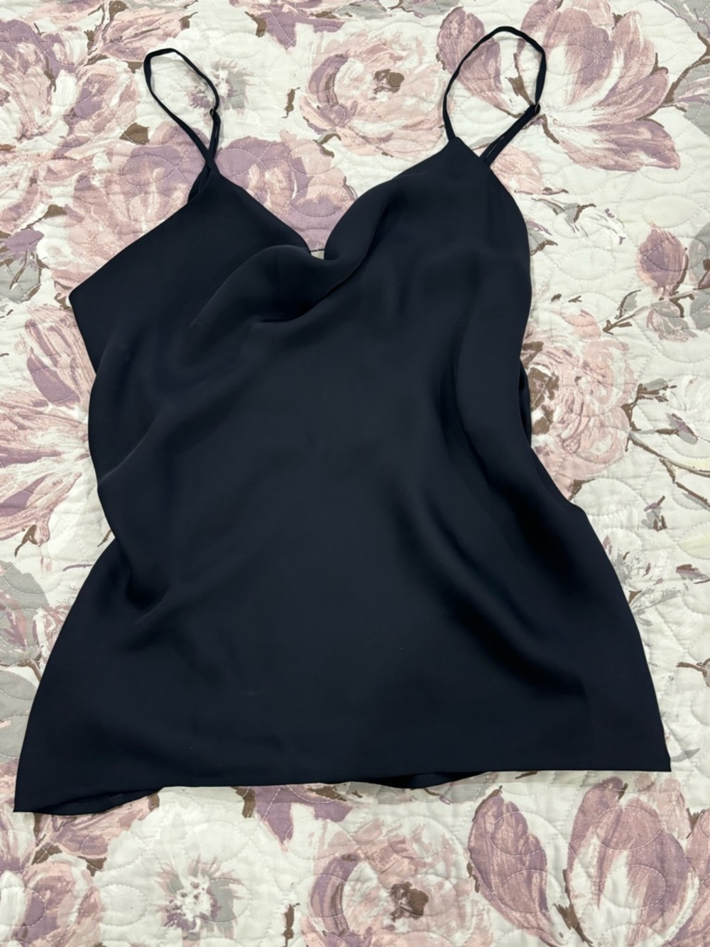 Navy Blue Loft Cowl Neck Tank